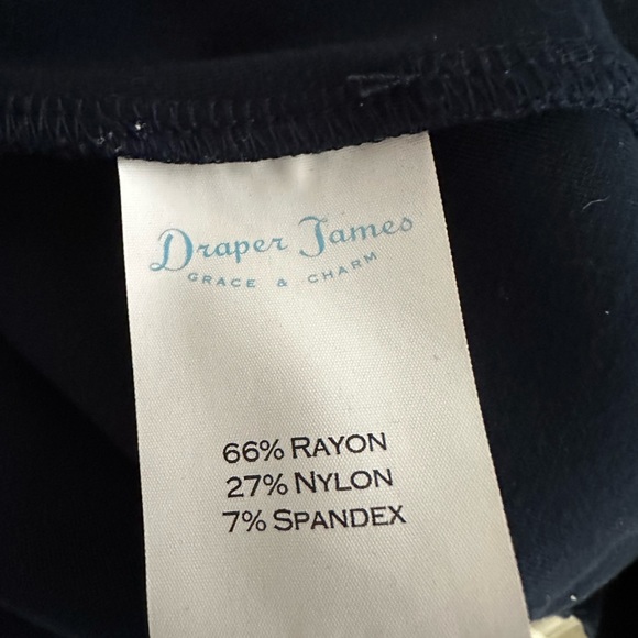 Draper James navy blue midi dress with gold button details.  Size Medium - Picture 8 of 10